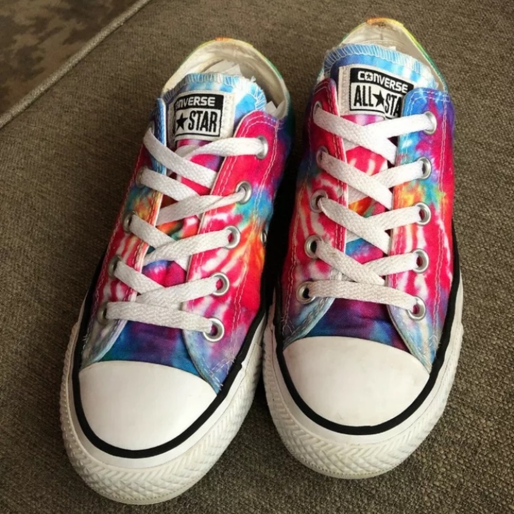 Converse Rainbow tie dye low tops-6